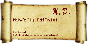 Mihály Dániel névjegykártya