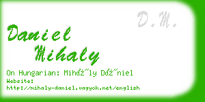 daniel mihaly business card